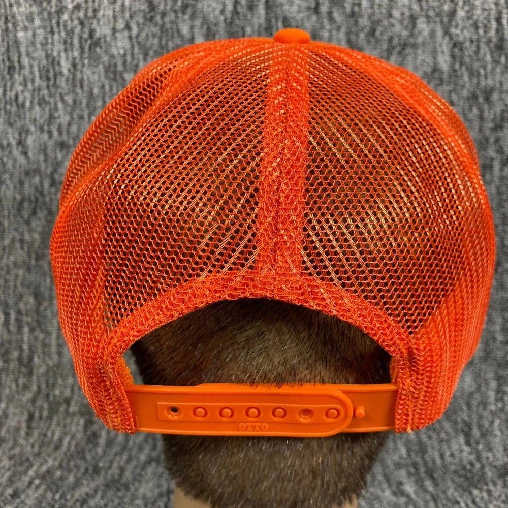 Otto Gatorade Racing Team Hat Mens OSFA Orange Mesh Trucker Snapback Cap
